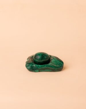 Cendrier et œuf en Malachite