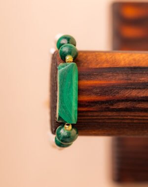 Bracelet en Malachite et perle de culture