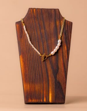 Collier en acier inoxydable et perle de culture N4