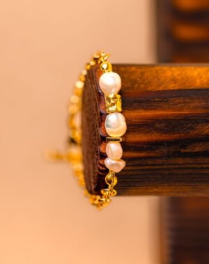 Bracelet en acier inoxydable et perle de culture N1